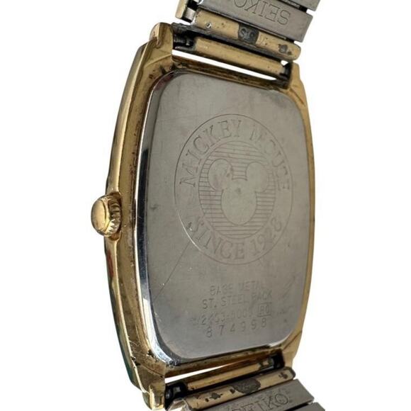 Seiko Mickey Mouse Gold Quartz Watch Disney 1980s – For Parts/Repair - Picture 6 of 11